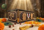 Shri Ramanuj Tilak Bhagwat Box Premium Wooden Spiritual Gift for Kathavachak