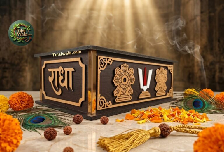 Shri Ramanuj Tilak Bhagwat Box Premium Wooden Spiritual Gift for Kathavachak